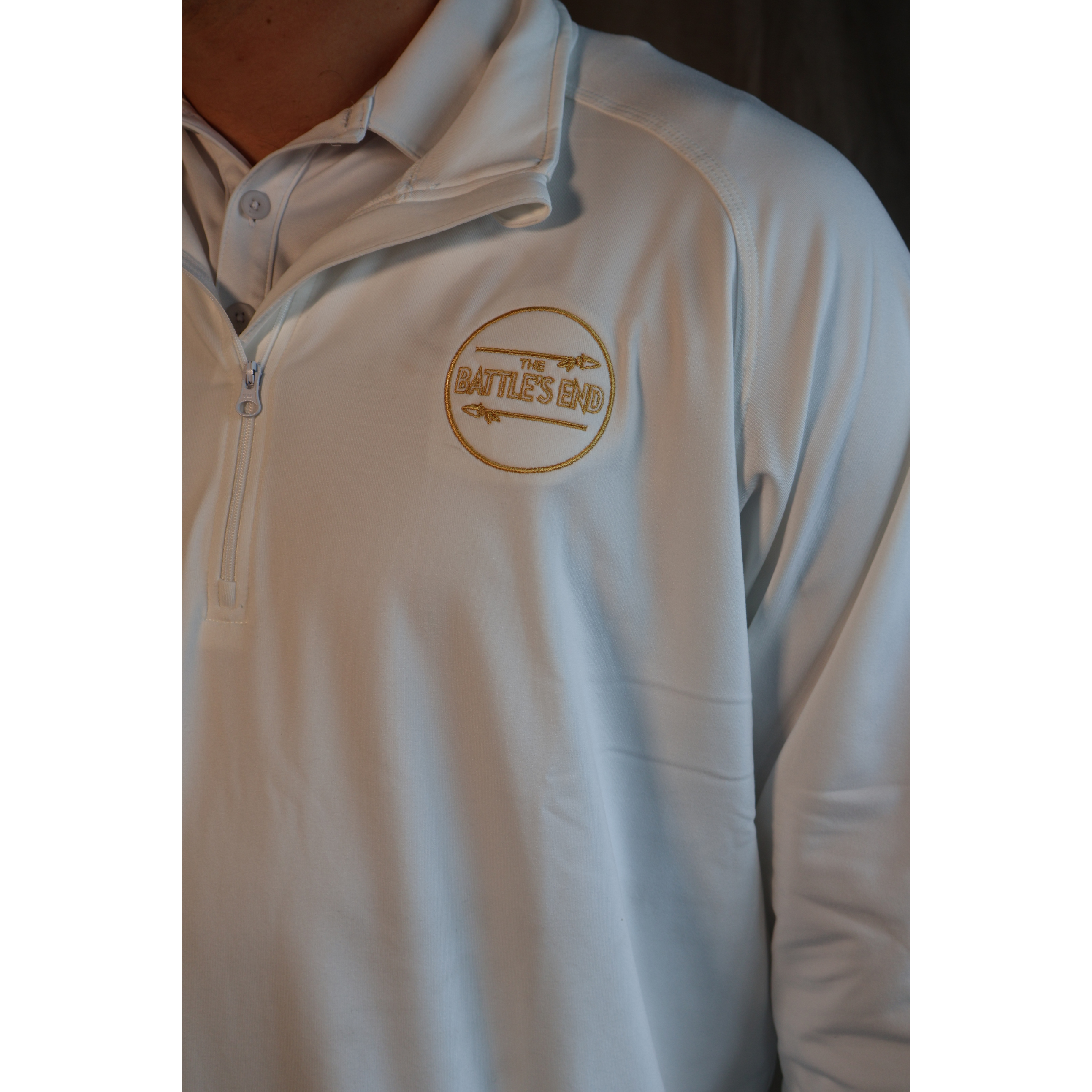 TBE Quarter Zip - White SportTek